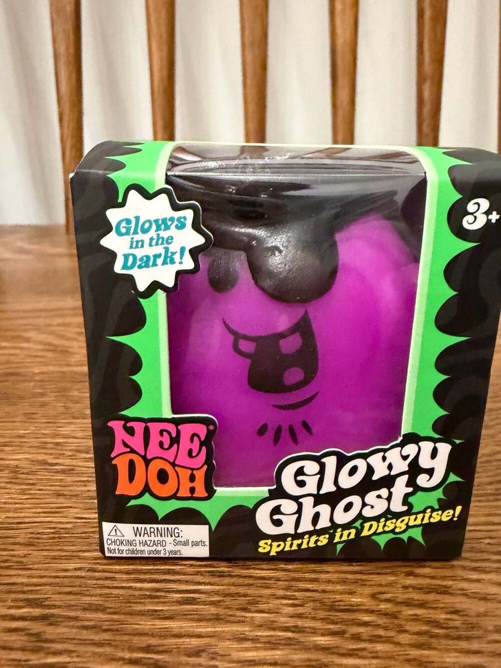 NeeDoh Glowy Ghost Purple Pirate Stress Ball Glow-in-the-Dark